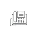 Fax machine vector icon symbol isolated on white background Royalty Free Stock Photo