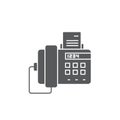 Fax machine vector icon symbol isolated on white background Royalty Free Stock Photo