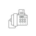 Fax machine vector icon symbol isolated on white background Royalty Free Stock Photo