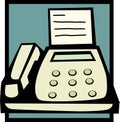 Fax machine vector illustration