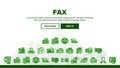 Fax Printer Landing Header Vector