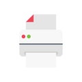 Fax vector flat color icon Royalty Free Stock Photo