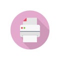 Fax vector flat color icon Royalty Free Stock Photo