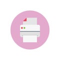 Fax vector flat color icon Royalty Free Stock Photo