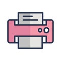 Fax Vector icon which can easily modify or edit