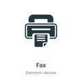 Fax vector icon on white background. Flat vector fax icon symbol sign from modern electronic devices collection for mobile concept Royalty Free Stock Photo