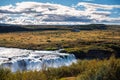 Faxi waterfall in summer, Iceland