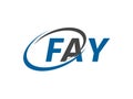 FAY initial letter logo design, vector template Royalty Free Stock Photo