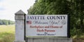 Fayette County Tennessee Welcome Sign