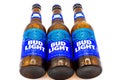 Fayetteville , North Carolina / USA - September 19 2019 : A bottles of Bud Light Beer on white background. Royalty Free Stock Photo