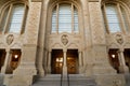 The faÃÂ§ade of the Green Library at Stanford University, California