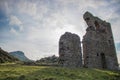 FaÃÂ§ade of Saint Anthony`s Chapel Ruins in Arthur seat in Edinburgh, Scotland Royalty Free Stock Photo