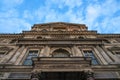 FaÃ§ade of the Sully Pavilion or Exit of the Square Court (Cour CarrÃ©) Royalty Free Stock Photo