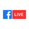 facebook live icon vector