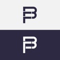 FB monogram initials letter logo concept. BF icon design. FB elegant and Professional letter icon design