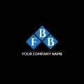 FBB letter logo design on BLACK background. FBB creative initials letter logo concept. FBB letter design Royalty Free Stock Photo