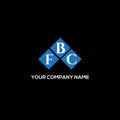 FBC letter logo design on BLACK background. FBC creative initials letter logo concept. FBC letter design.FBC letter logo design on Royalty Free Stock Photo