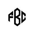 FBC letter logo design with polygon shape. FBC polygon and cube shape logo design. FBC hexagon vector logo template white and