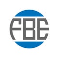 FBE letter logo design on white background. FBE creative initials circle logo concept. Royalty Free Stock Photo