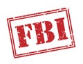 Fbi stamp on white background