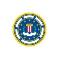 Fbi seal. Federal Bureau of Investigation sign Royalty Free Stock Photo