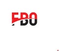 FBO Letter Initial Logo Design Vector Illustration Royalty Free Stock Photo