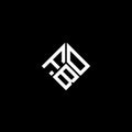 FBO letter logo design on black background. FBO creative initials letter logo concept. FBO letter design Royalty Free Stock Photo