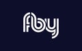 FBY Creative Unique Modern Letter Logo Design Royalty Free Stock Photo