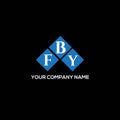 FBY letter logo design on BLACK background. FBY creative initials letter logo concept. FBY letter design Royalty Free Stock Photo