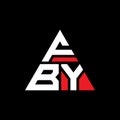 FBY triangle letter logo design with triangle shape. FBY triangle logo design monogram. FBY triangle vector logo template with red Royalty Free Stock Photo
