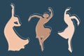 Abstract elegant illustration of feminine dance.