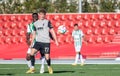 FC Augsburg right midfielder Arne Engels and Ferencvaros midfielder Anderson Esiti during club friendly Ferencvaros vs Augsburg 2