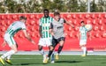 FC Augsburg right midfielder Arne Engels and Ferencvaros midfielder Anderson Esiti during club friendly Ferencvaros vs Augsburg 2