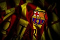 FC Barcelona Jersey Badge crest photography Royalty Free Stock Photo