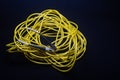 FC FC CONNECTOR YELLOW OFC PATCH CORD TELE COMMUNICATION Royalty Free Stock Photo