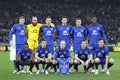 FC Everton players pose for a group photo Royalty Free Stock Photo