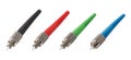 FC fiber optic connectors isolated Royalty Free Stock Photo