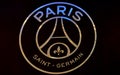 FC PSG emblem in the interior of Parc des Princes Arena