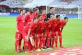 FC Sevilla players pose for a group photo Royalty Free Stock Photo