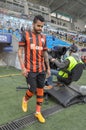 FC Shakhtar players are going to the field