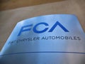 FCA Fiat Chrysler Automobile company logo plate