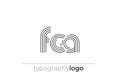 FCA modern geometric typography logo Royalty Free Stock Photo