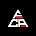 FCA triangle letter logo design with triangle shape. FCA triangle logo design monogram. FCA triangle vector logo template with red Royalty Free Stock Photo