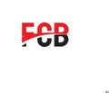 FCB Letter Initial Logo Design Vector Illustration Royalty Free Stock Photo