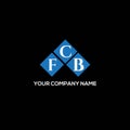 FCB letter logo design on BLACK background. FCB creative initials letter logo concept. FCB letter design Royalty Free Stock Photo