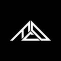 FCD letter logo creative design with vector graphic, FCD simple and modern logo in triangle shape Royalty Free Stock Photo