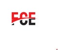 FCE Letter Initial Logo Design Vector Illustration Royalty Free Stock Photo