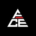 FCE triangle letter logo design with triangle shape. FCE triangle logo design monogram. FCE triangle vector logo template with red Royalty Free Stock Photo