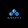 FCI letter logo design on BLACK background. FCI creative initials letter logo concept. FCI letter design.FCI letter logo design on Royalty Free Stock Photo