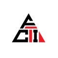 FCI triangle letter logo design with triangle shape. FCI triangle logo design monogram. FCI triangle vector logo template with red Royalty Free Stock Photo